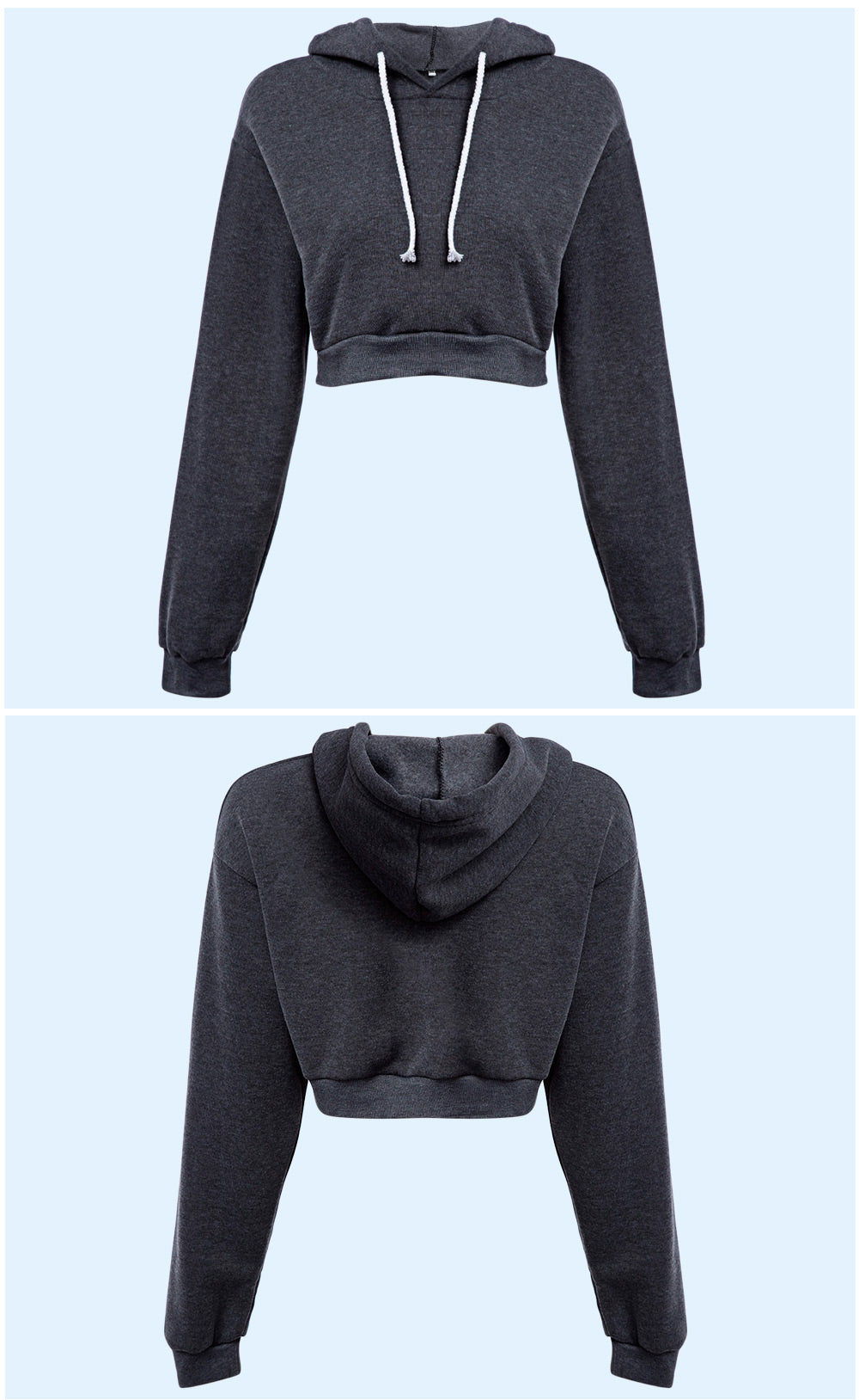 Casual Hooded Pure Color Hoodie for Women 2543