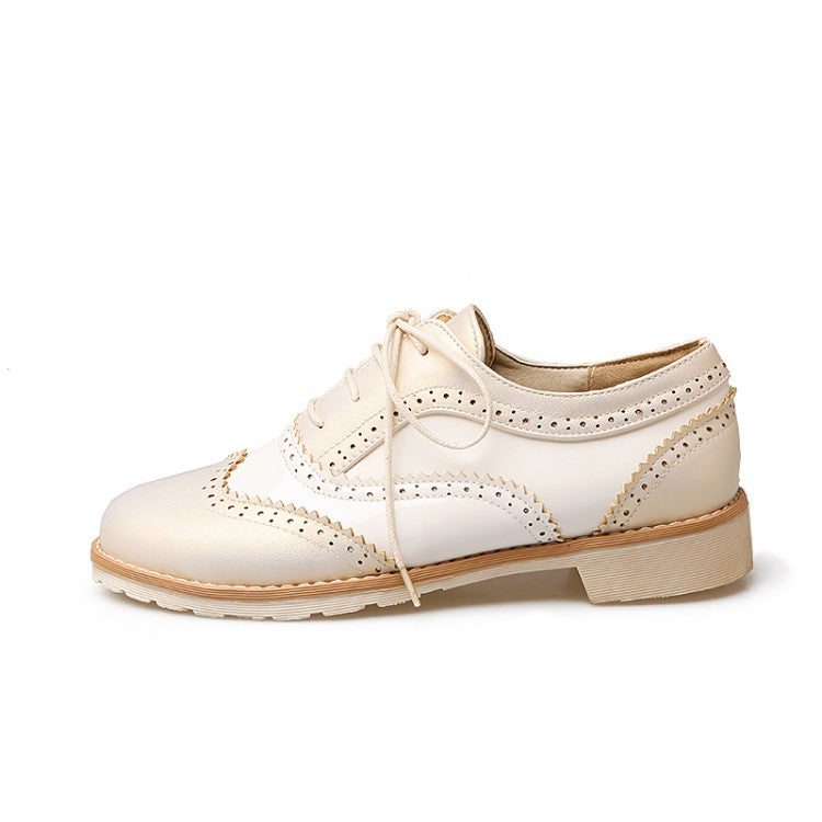 Women's Lace Up Flats Oxford Shoes