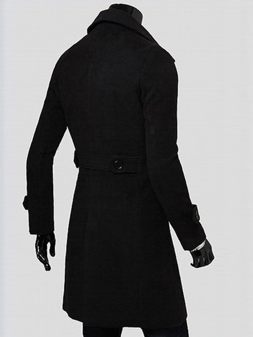 Double Breasted Overcoat with Side Pockets 9007