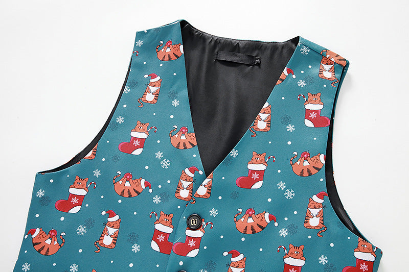 Men's Christmas 3D Printed Vest Waistcoat