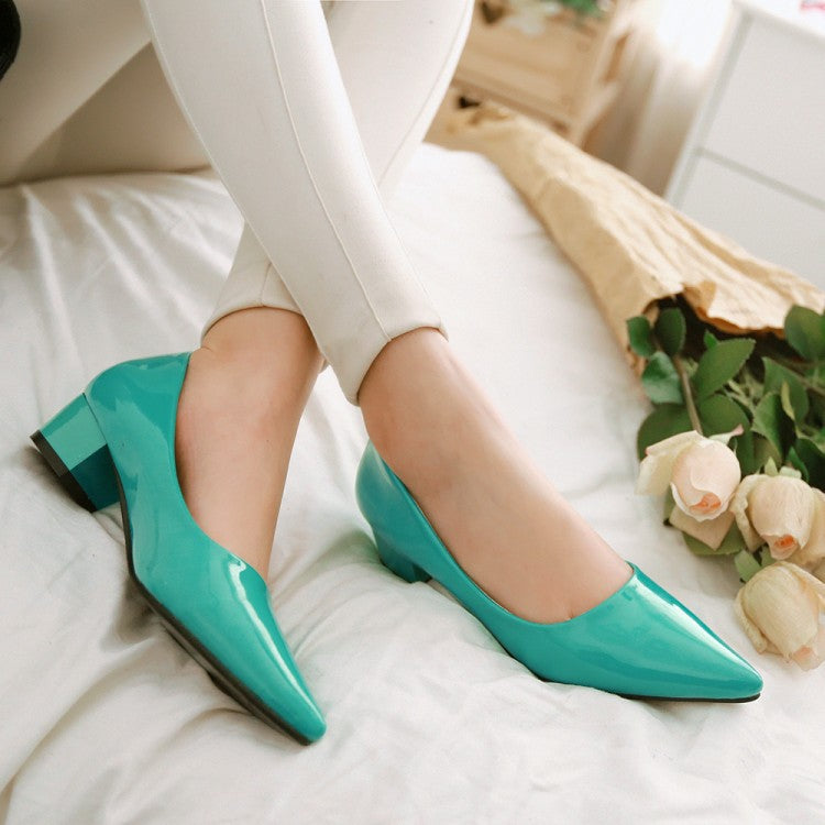 Pointed Toe Women Mid Heels Jelly Shoes 2185