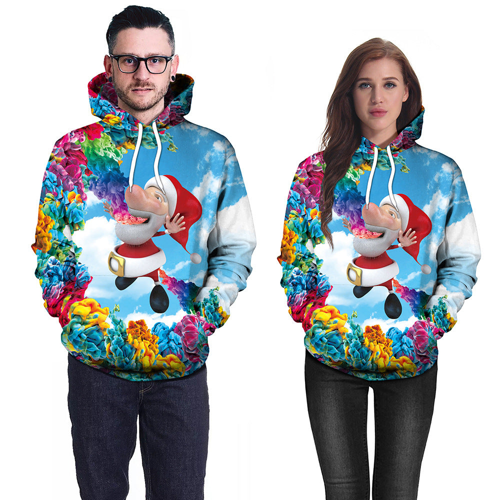 Santa Print Couple Sweatshirt