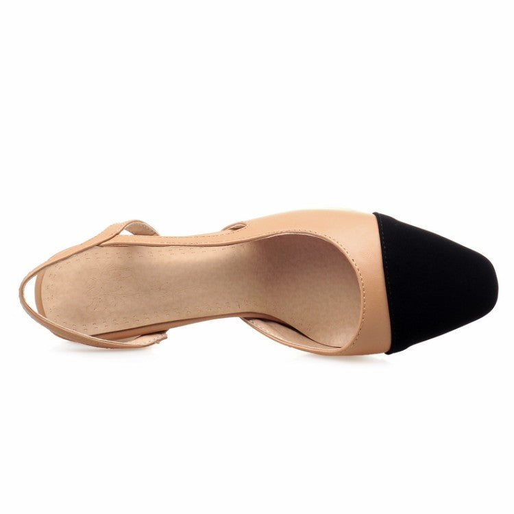 Women Velvet Slingbacks Flat Sandals Shoes 9714