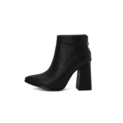 Women's Pointed Toe Block Heel Ankle Boots