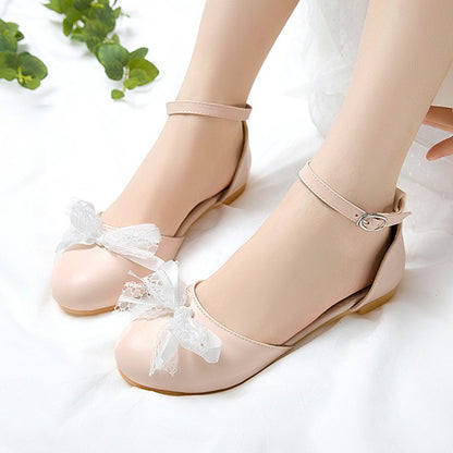 Women's Lace Knot Ankle Strap Flat Sandals