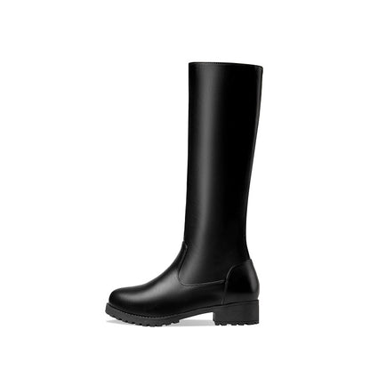 Women's Side Zippers Mid Calf Boots