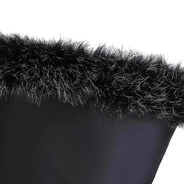 Women's Fur Inside Heighten Wedge Heels Knee High Boots