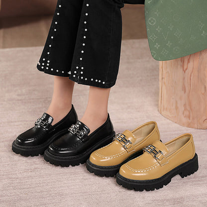 Women's Round Toe Platform Loafers