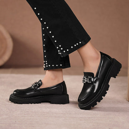 Women's Round Toe Platform Loafers