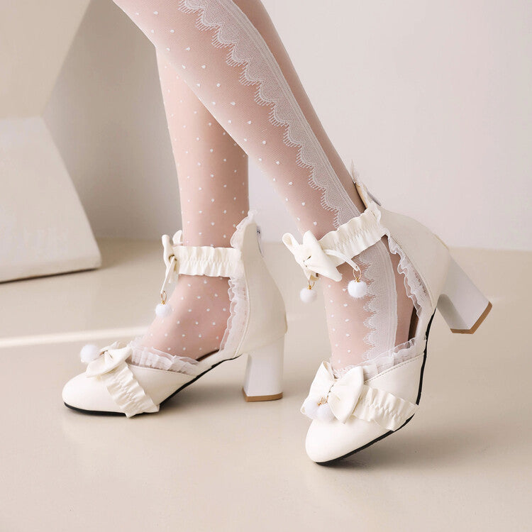 Women's Bow Tie Block Heel Sandals