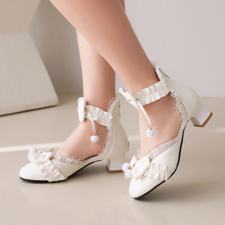 Women's Bow Tie Block Heel Sandals