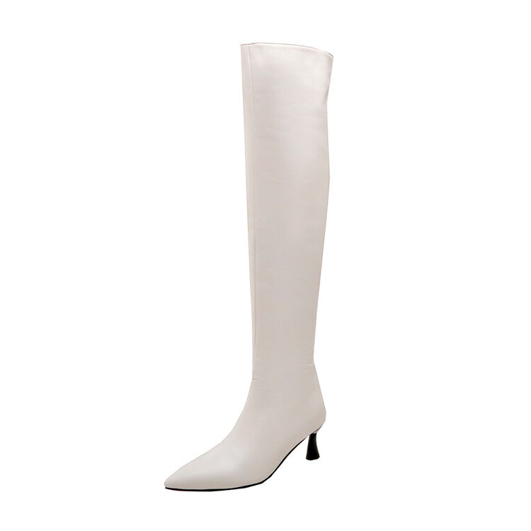 Women's Pointed Toe High Heel Over-the-Knee Boots