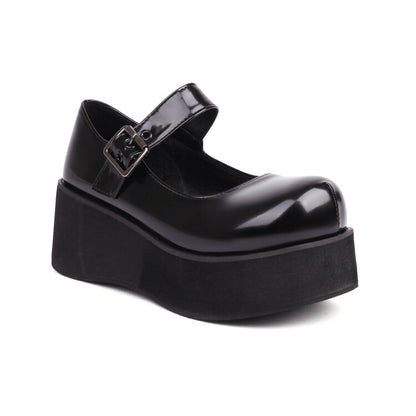 Women's Buckle Straps Mary Jane Platform Heels Pumps