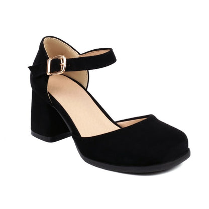 Women's Square Toe Ankle Strap Block Chunky Heel Platform Sandals