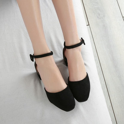 Women's Ankle Strap Block Chunky Heel Sandals