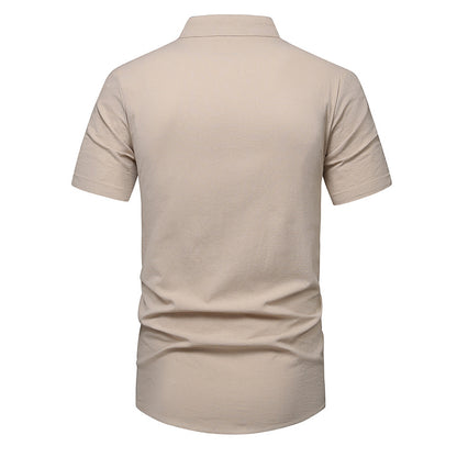 Men Turtleneck Short Sleeves T-shirt