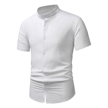 Men Turtleneck Short Sleeves T-shirt