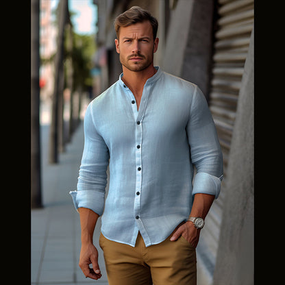 Men Turtleneck Long Sleeves Shirt