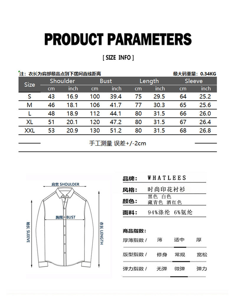 Men Embroidery Turnover Collar Asymmetry Long Sleeves Shirt