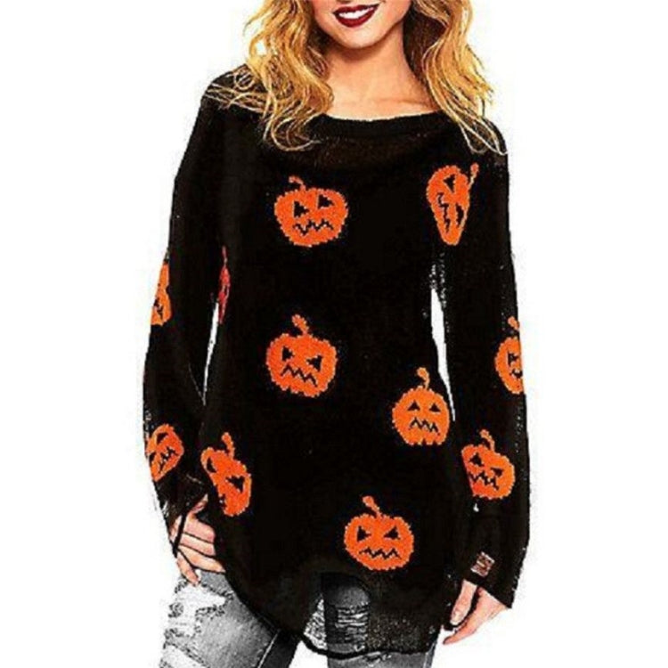 Pumpkin Ripped Halloween Knitwear 3876