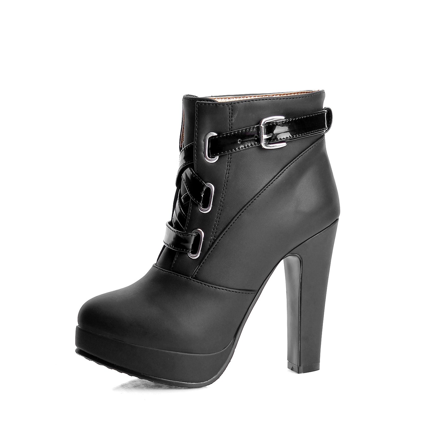 Women Shoes Super High-heeled Lace Up Platform Short Boots
