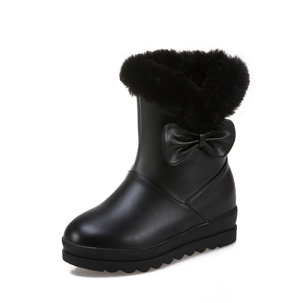 Sweet Academic Style Winter Bow Snow Boots Princess Short Boots – meetfun