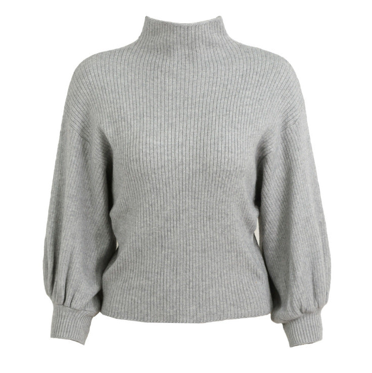 Mock Neck Long Sleeve Woman Bottom Sweater 6696 – meetfun