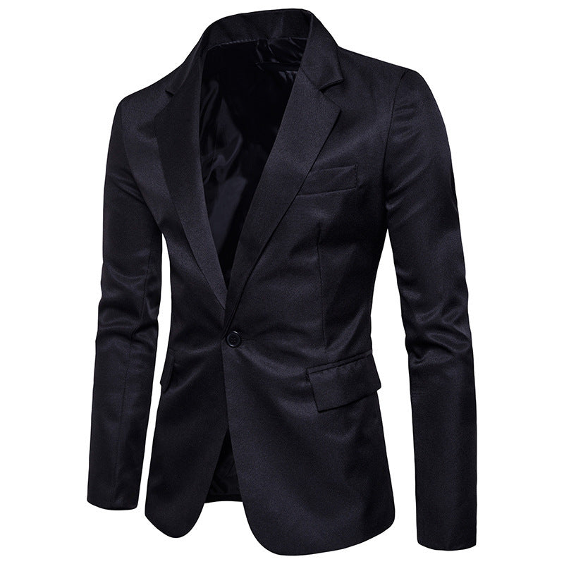 Slim Fit Tailored Collar One Button Man Dress Blazer 9608