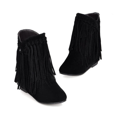 Woman's Tassel Tassel Ankle Boots