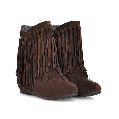 Woman's Tassel Tassel Ankle Boots