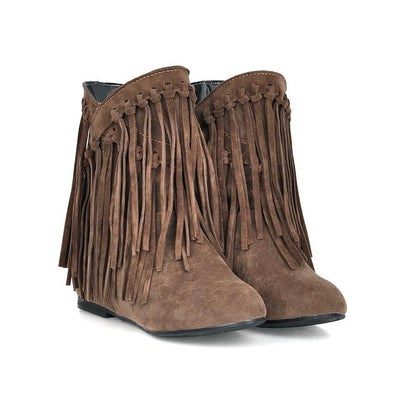 Woman's Tassel Tassel Ankle Boots