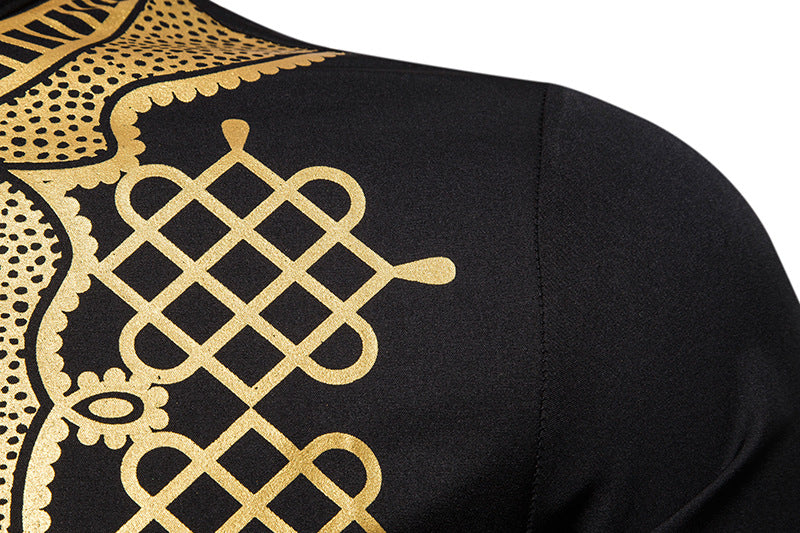Men's Casual Fashion Printing Printing Totem Long African Style Shirts