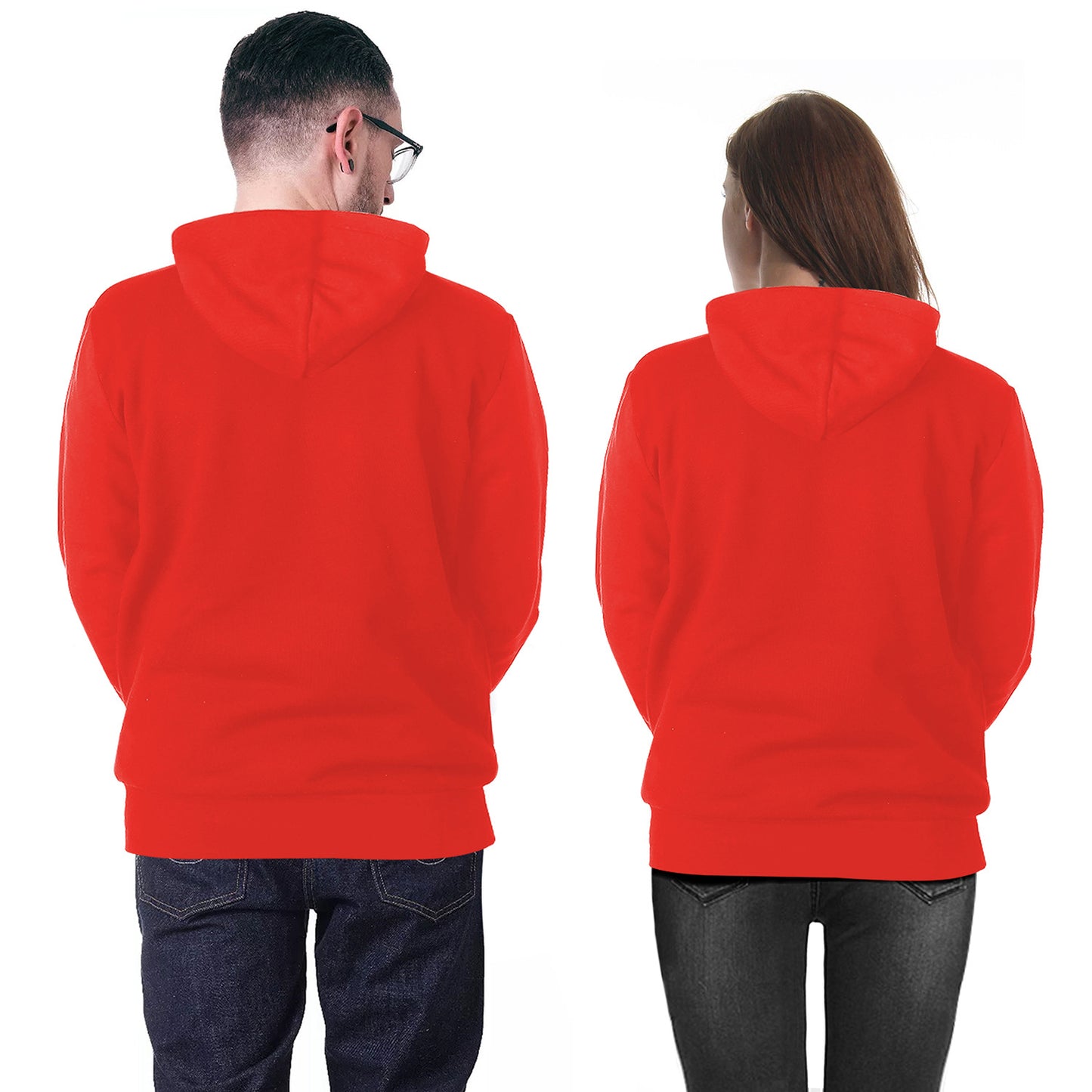Couple Christmas Bear Print Casual Sports Hooded Pullover Sweater