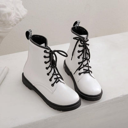 Woman's Low-heeled Cross Strap Ankle Boots