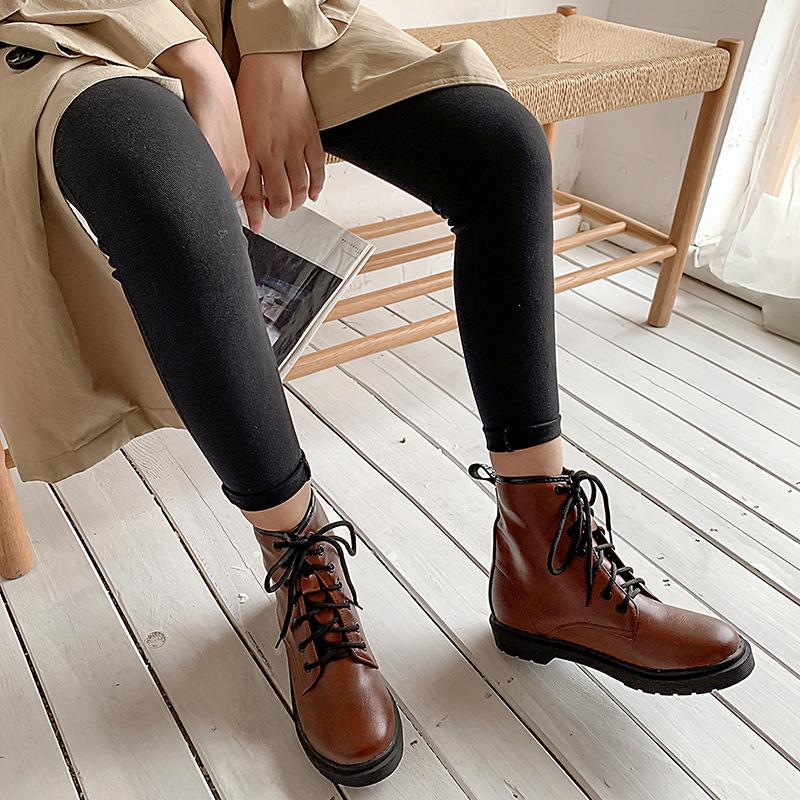 Woman's Low-heeled Cross Strap Ankle Boots