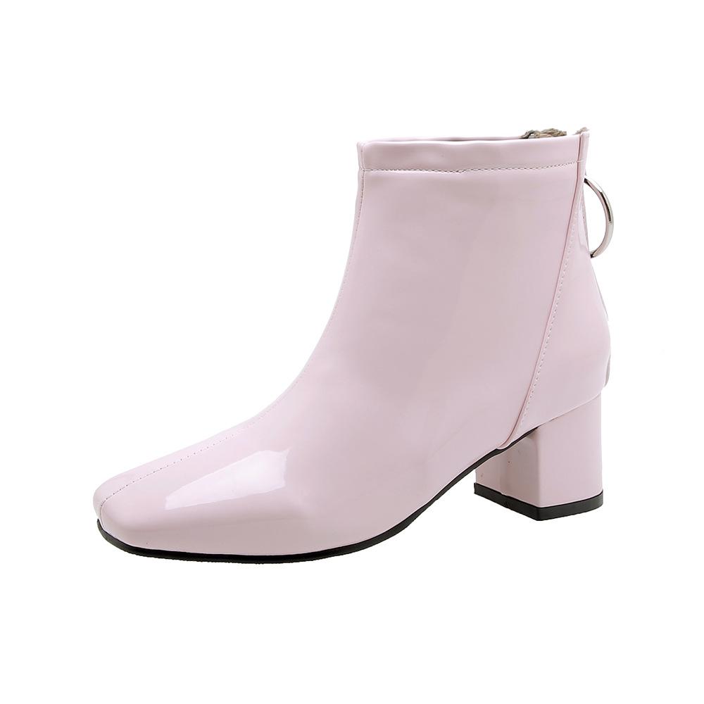 Woman's Patent Leather Ankle Boots