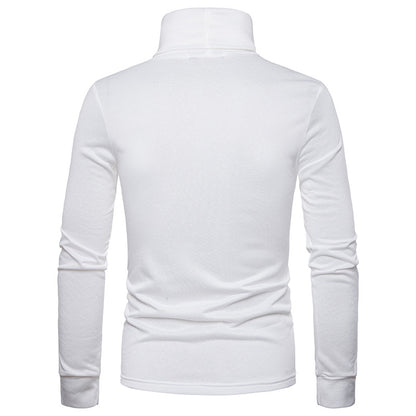 Men's Plus Size Fleece Turtle Neck Long Sleeves T-shirt