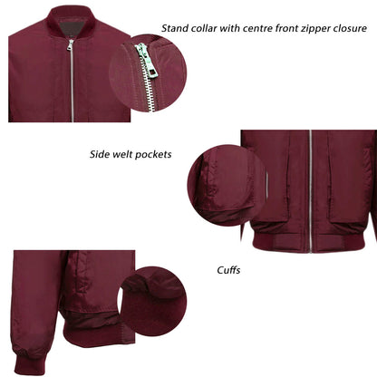 Casual Stand Collar Cuffs Men Jacket Coats 3294