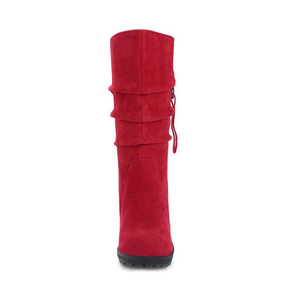 Women's Wedge Heel Mid Calf Boots