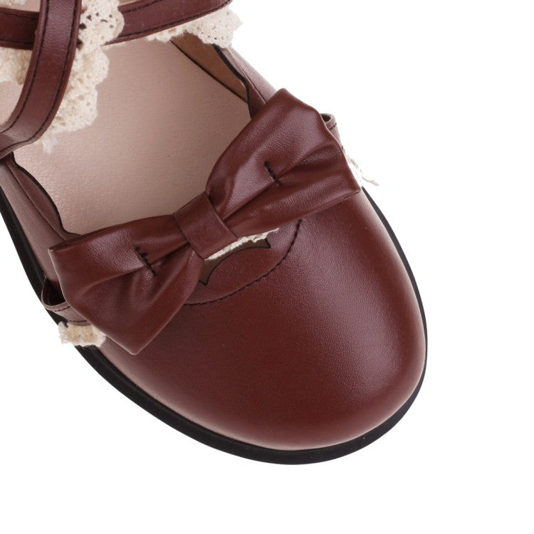 Women's  Lolita Knot Flats Mary Jane Shoes