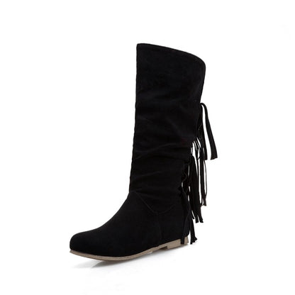 Tassel Mid Calf Boots for Women's