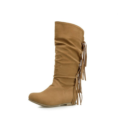 Tassel Mid Calf Boots for Women's