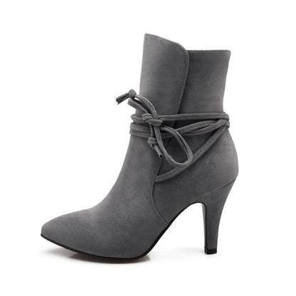 Women's Knot High Heels Short Boots