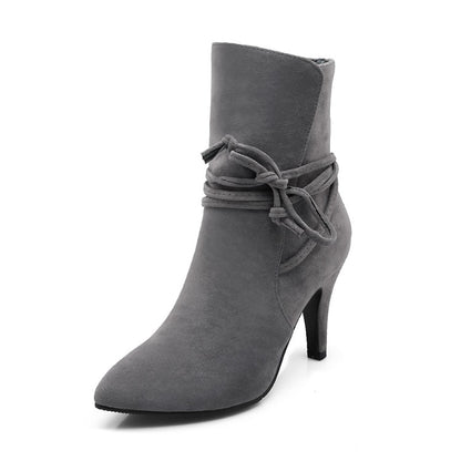 Women's Knot High Heels Short Boots