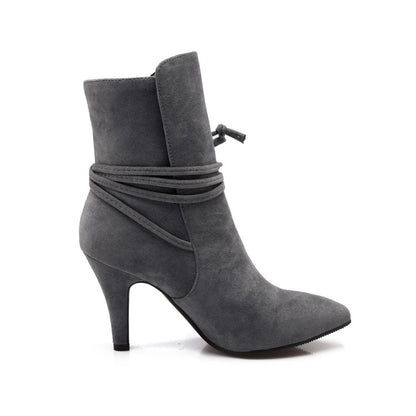 Women's Knot High Heels Short Boots