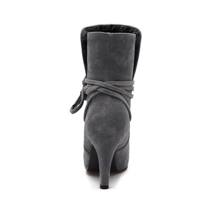 Women's Knot High Heels Short Boots