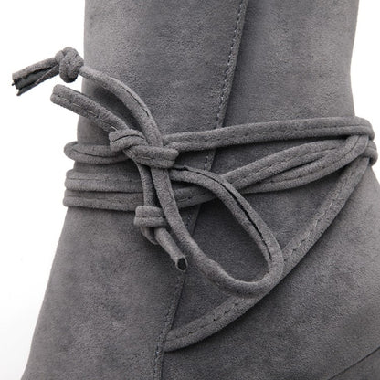 Women's Knot High Heels Short Boots