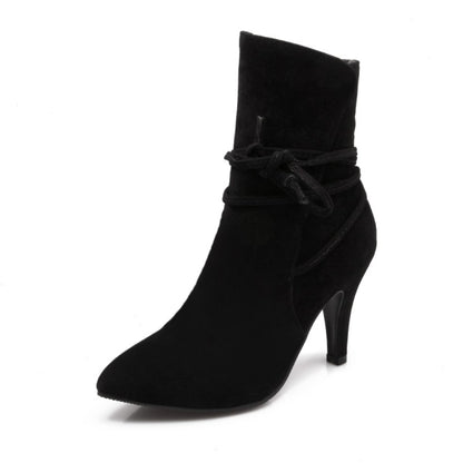 Women's Knot High Heels Short Boots