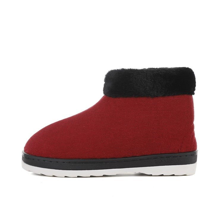 Women's Winter Zipper Short Snow Boots