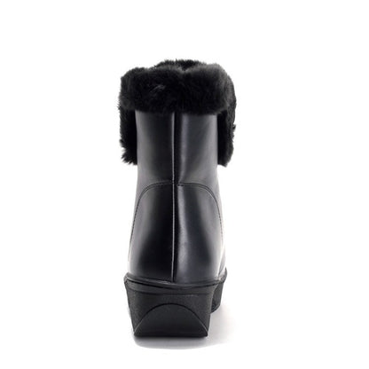 Women's Winter Wedge Heels Down Short Snow Boots